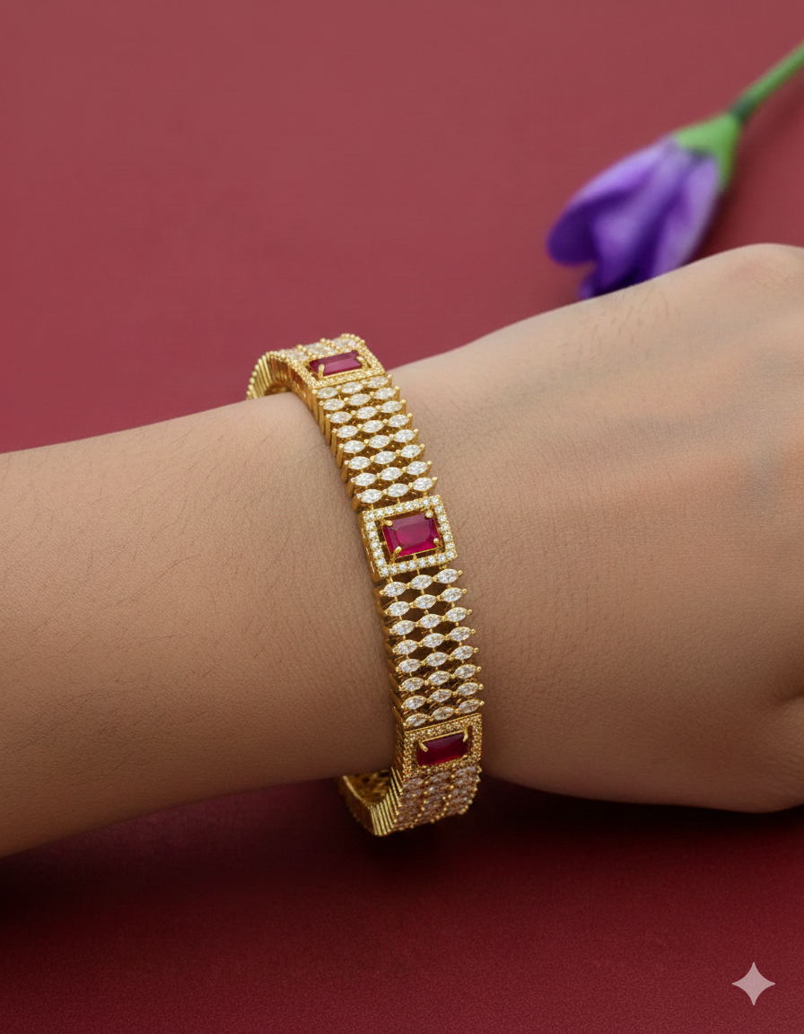 Zircon Kada Bangle