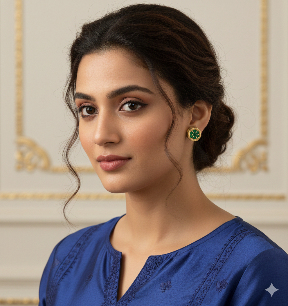 Designer Zirconia Stud Earrings