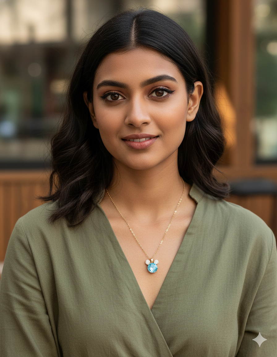 Swarovski Crystal Mickey Chain Pendant