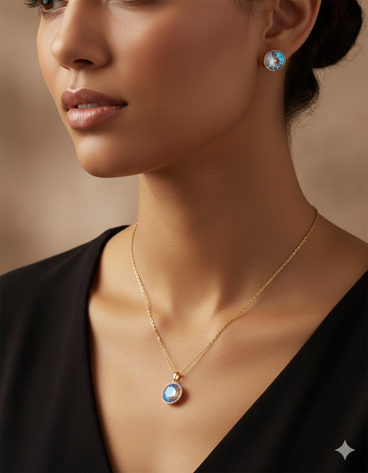 Designer Swarovski Crystal Chain Pendant