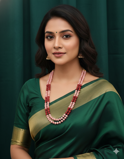 Designer 2-Lines Tulip Beads Mala