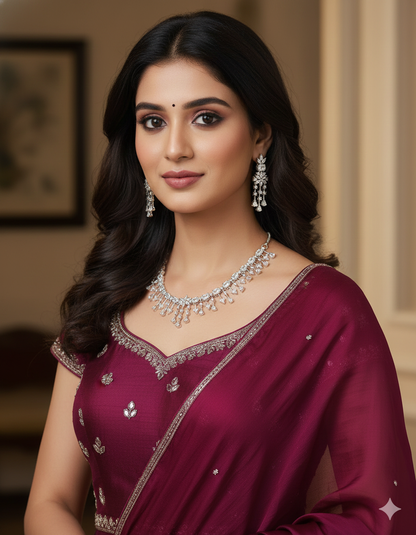 Designer Zirconia Crystal Elegance Necklace Set