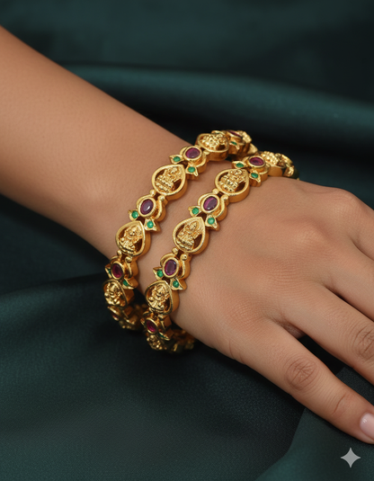 Designer Lakshmi Devi Matt Kempu Bangles