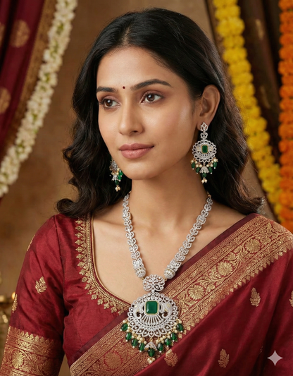 GJ Polish Zirconia Necklace Set