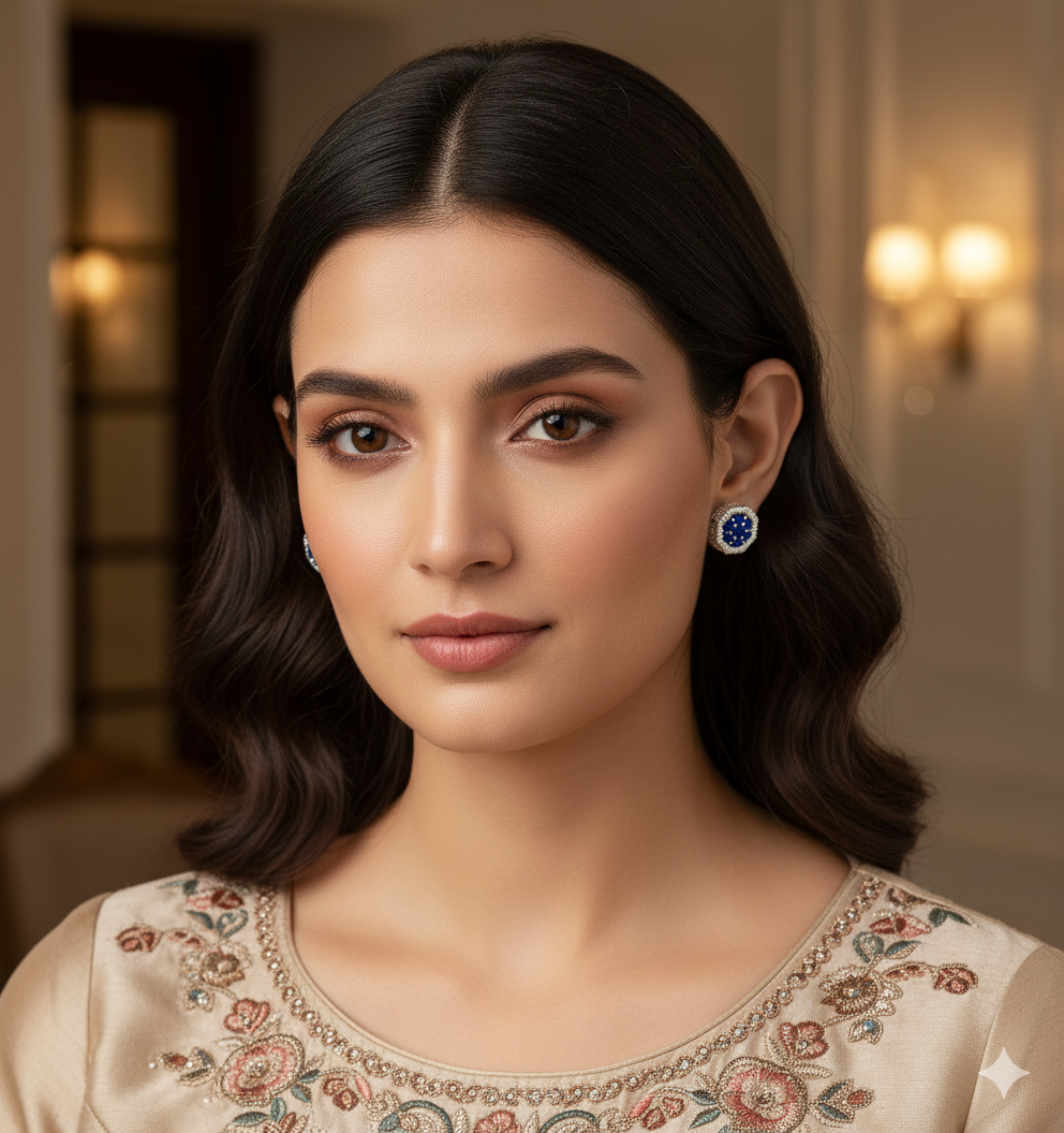 Designer Zirconia Stud Earrings