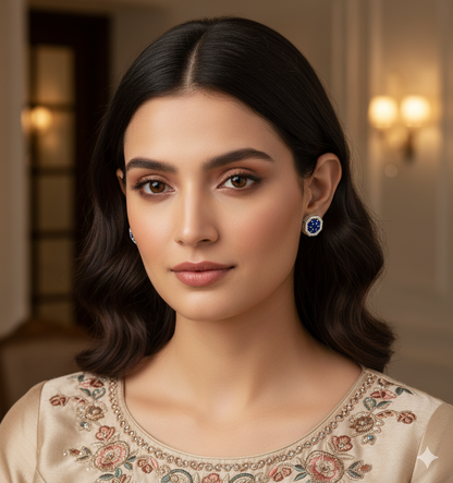 Designer Zirconia Stud Earrings