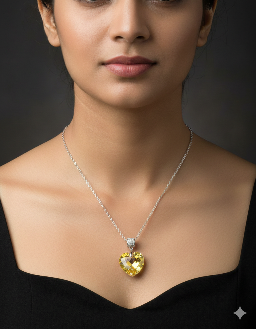 Swarovski Crystal Moon White Chain Pendant