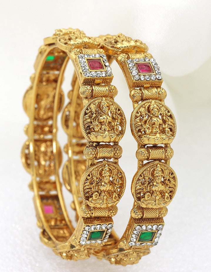 Designer Lakshmi Devi Matt Bangles ZBGL11280