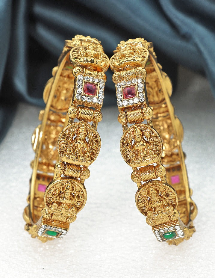 Designer Lakshmi Devi Matt Bangles ZBGL11280