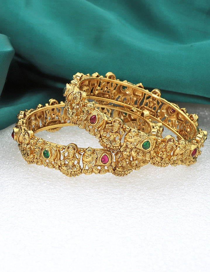 Designer Matt Elephant and Lakshmi Devi Bangles ZBGL146387