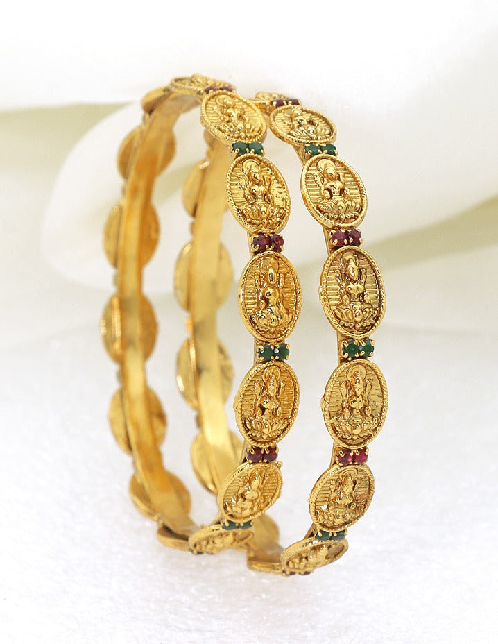Designer Lakshmi Devi Matt Bangles ZBGL11189