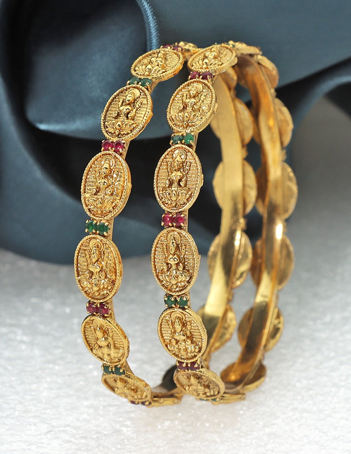 Designer Lakshmi Devi Matt Bangles ZBGL11189