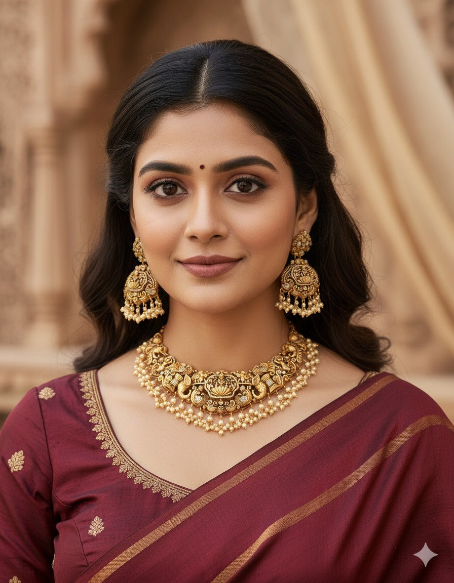 Designer Lakshmi Devi Necklace Set