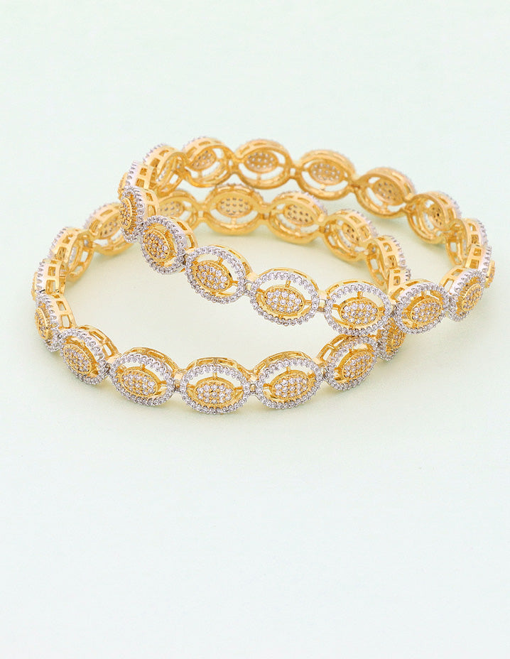 Designer Zircon GJ Plated Bangles ZBGL10953