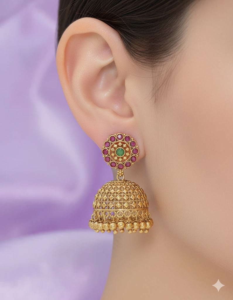 Designer Matt Kempu Jhumka Earrings