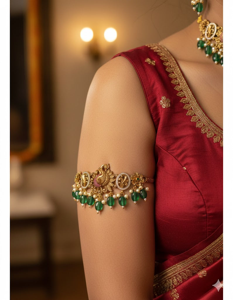 Designer Peacock Chain Bajuband