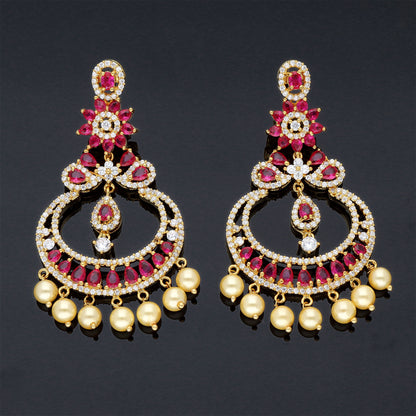 Zirconia Chandbali Earrings