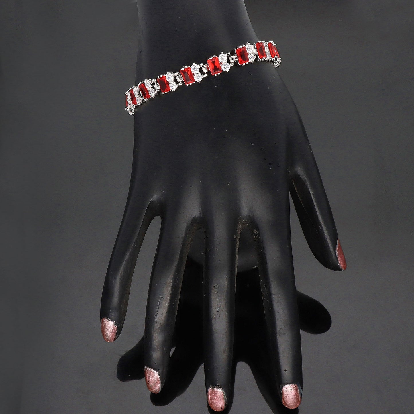 Designer Rhodhium Chain Bracelet 100953