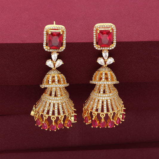 Zirconia Jhumka Earrings