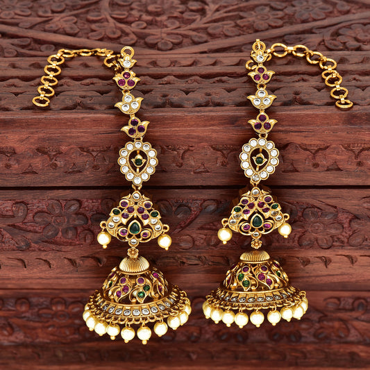 Antique Zirconia  Jhumka Earrings