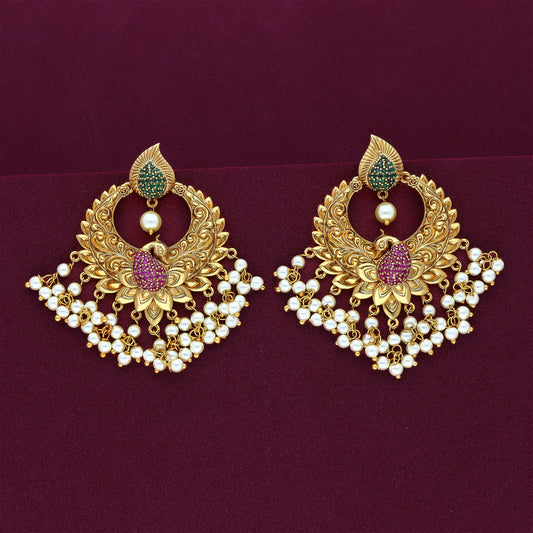 CZ Guttapusalu Chandbali Earrings 113353