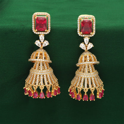 Zirconia Jhumka Earrings