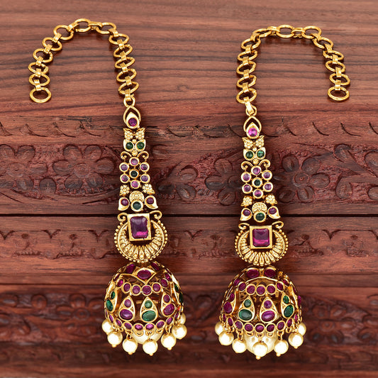 Antique Zirconia  Jhumka Earrings