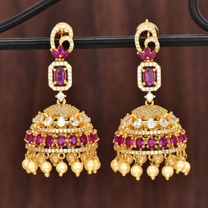 Zirconia Jhumka Earrings