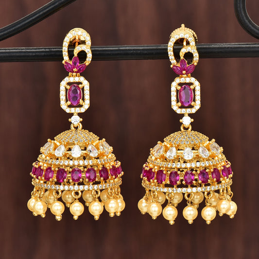 Zirconia Jhumka Earrings