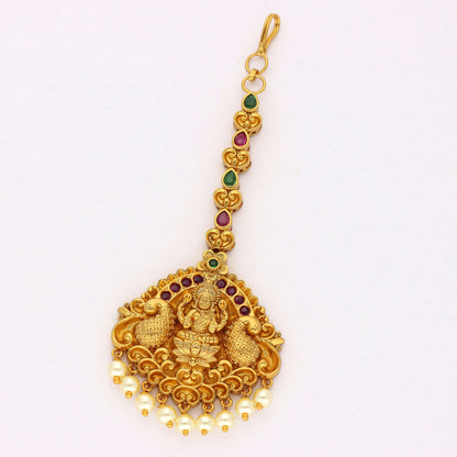 Antique Kempu Maang Tikka