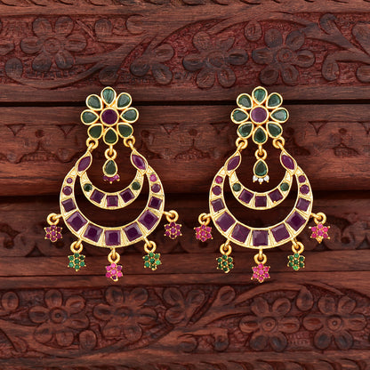 Kempu Chandbali Earrings
