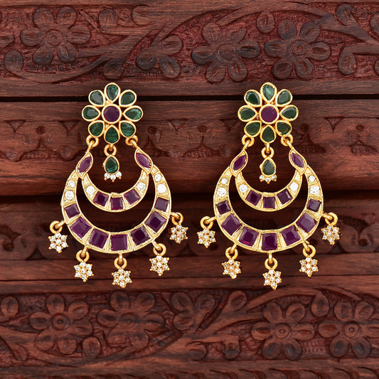 Kempu Chandbali Earrings