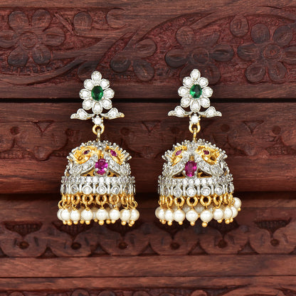 Zirconia Jhumka Earrings