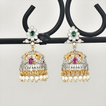 Zirconia Jhumka Earrings