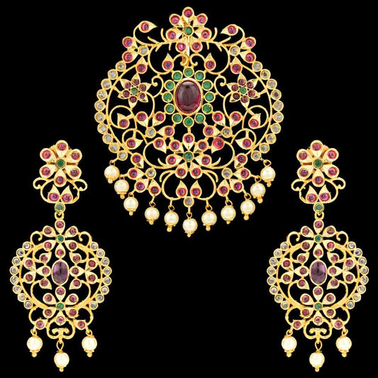 Kempu Pendant Set
