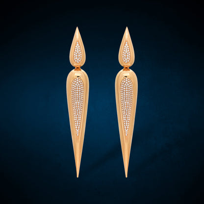Designer Zirconia Long Earrings 73527