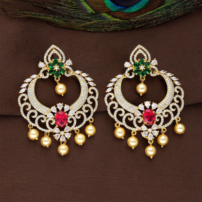 Zirconia Dangler Earrings