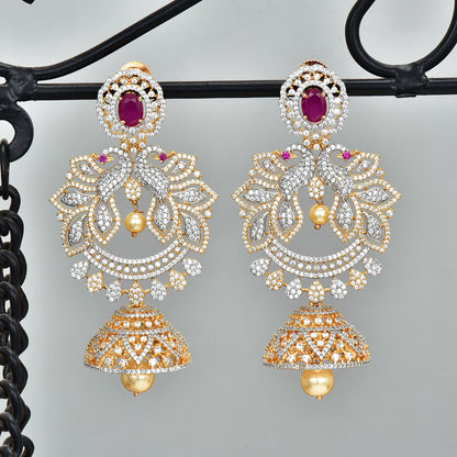 Zirconia Chandbutta Earrings