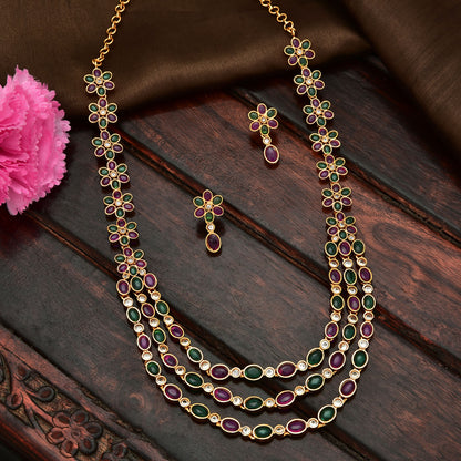 Antique Kempu Three layered Haram