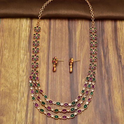 Antique Kempu Three layered Haram