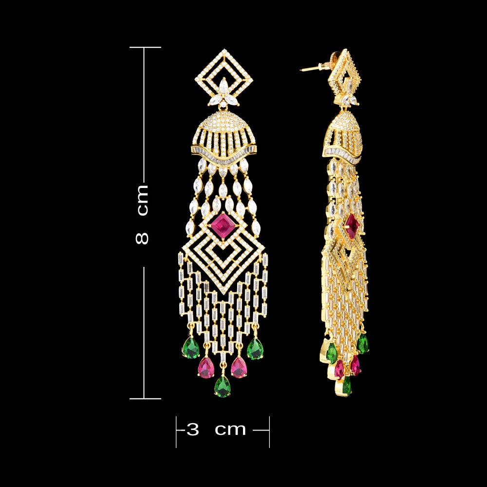 Designer Fancy Zirconia Earrings 64282