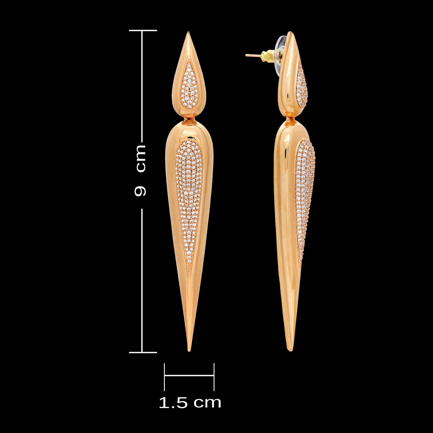 Designer Zirconia Long Earrings 73527