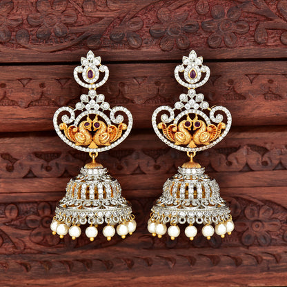 Zirconia Jhumka Earrings