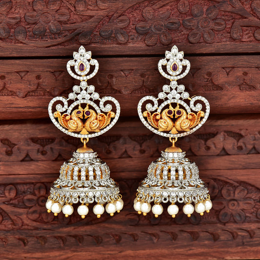 Zirconia Jhumka Earrings
