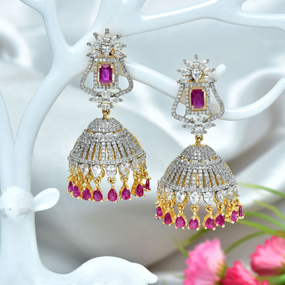 Zirconia Jhumka Earrings