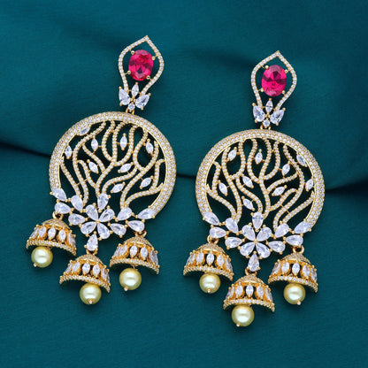 Zirconia Chandbutta Earrings