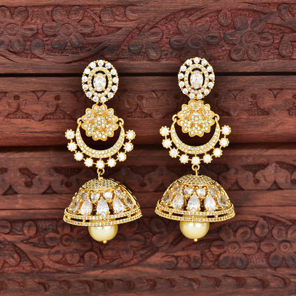 Zirconia Jhumka Earrings