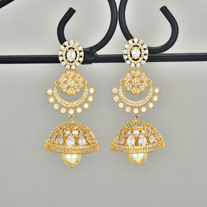 Zirconia Jhumka Earrings