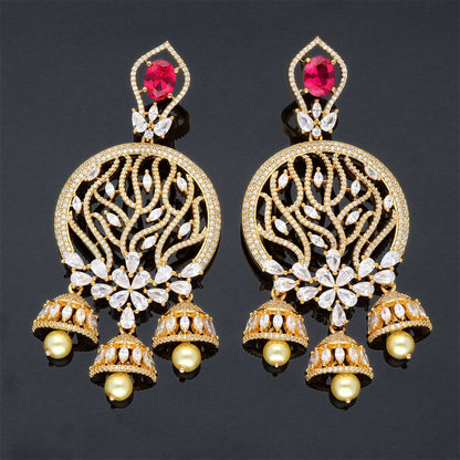 Zirconia Chandbutta Earrings