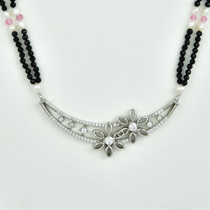 Zirconia Black Bead Mangalsutra